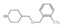4-[(2-methylphenyl)methoxymethyl]piperidine结构式