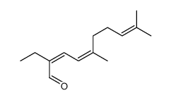 (,Z)-2-ethyl-5,9-dimethyldeca-2,4,8-trienal结构式