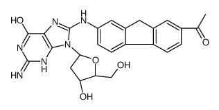 8-[(7-acetyl-9H-fluoren-2-yl)amino]-2-amino-9-[(2R,4S,5R)-4-hydroxy-5-(hydroxymethyl)oxolan-2-yl]-3H-purin-6-one Structure