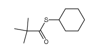S-cyclohexyl 2,2-dimethylthiopropanoate结构式