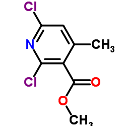 2,6-二氯-4-甲基烟酸甲酯结构式