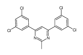 4,6-双(3,5-二氯苯基)-2-甲基嘧啶结构式