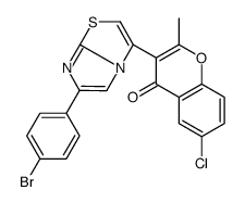 3-[6-(4-bromophenyl)imidazo[2,1-b][1,3]thiazol-3-yl]-6-chloro-2-methylchromen-4-one结构式