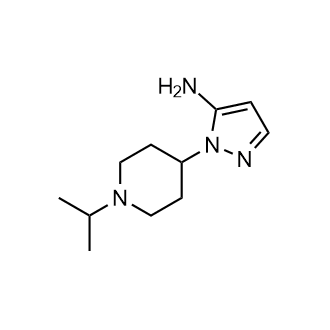 1-(1-异丙基哌啶-4-基)-1H-吡唑-5-胺结构式