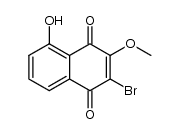 2-Brom-5-hydroxy-3-methoxy-1,4-naphthochinon结构式