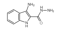 3-氨基-1H-吲哚-2-甲酰肼结构式