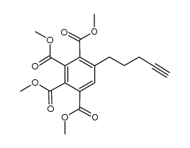 tetramethyl 5-(pent-4-yn-1-yl)benzene-1,2,3,4-tetracarboxylate结构式
