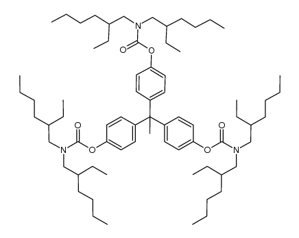 ethane-1,1,1-triyltris(benzene-4,1-diyl) tris(bis(2-ethylhexyl)carbamate)结构式