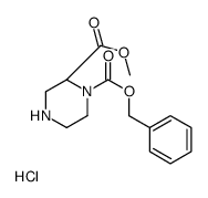 (S)-1-n-cbz-哌嗪-2-羧酸甲酯盐酸盐结构式