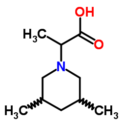 2-(3,5-Dimethyl-1-piperidinyl)propanoic acid Structure