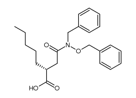 (R)-(+)-2-(N-Benzyl-N-benzyloxycarbamoylmethyl)heptanoic acid Structure