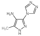 5-甲基-3-(4H-1,2,4-噻唑-4-基)-1H-吡唑-4-胺结构式