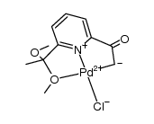 [Pd(O,N,C-2,6-diacetylpyridine dimethylmonoketal(-1H))Cl]结构式