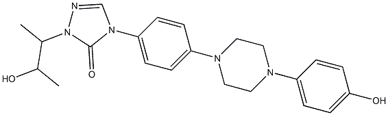 1-(3-Hydroxybutan-2-yl)-4-(4-(4-(4-hydroxyphenyl)piperazin-1-yl)phenyl)-1H-1,2,4-triazol-5(4H)-one结构式