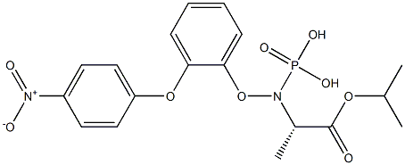 N-[(4-硝基苯氧基)苯氧基]磷酰基丙氨酸异丙酯结构式
