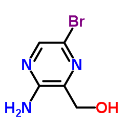 (3-氨基-6-溴吡嗪-2-基)甲醇结构式