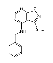 4-benzylamino-3-methylthiopyrazolo<3,4-d>pyrimidine Structure