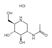 2-acetamido-1,2,5-trideoxy-1,5-imino-D-glucitol hydrochloride结构式