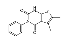 3-phenyl-5,6-dimethyl-thieno[2,3-d]pyrimidin-2,4-dione Structure