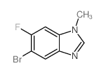 5-溴-6-氟-1-甲基苯并咪唑结构式