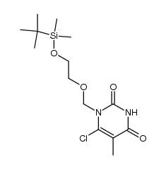6-chloro-1-[[2-[(tert-butyldimethylsilyl)oxy]ethoxy]methyl]thymine结构式