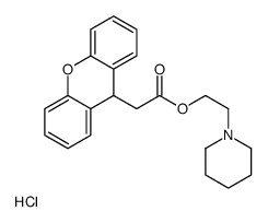2-piperidin-1-ylethyl 2-(9H-xanthen-9-yl)acetate,hydrochloride结构式