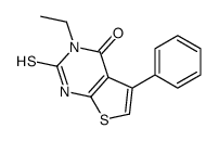 3-ethyl-5-phenyl-2-sulfanylidene-1H-thieno[2,3-d]pyrimidin-4-one Structure