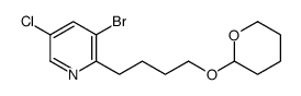 3-bromo-5-chloro-2-[4-(oxan-2-yloxy)butyl]pyridine Structure