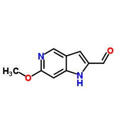 6-Methoxy-1H-pyrrolo[3,2-c]pyridine-2-carbaldehyde结构式