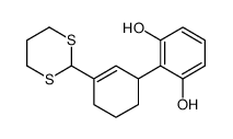 2-[3-(1,3-dithian-2-yl)cyclohex-2-en-1-yl]benzene-1,3-diol结构式