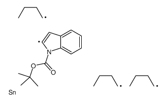 tert-butyl 2-tributylstannylindole-1-carboxylate结构式