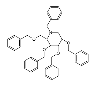 N-苄基-2,3,4,6-四-O-苄基-1,5-二脱氧-亚氨基-L-糖醇结构式