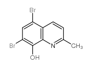 5,7-二溴-2-甲基喹啉-8-醇结构式