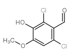 2,6-二氯-3-羟基-4-甲氧基苯甲醛结构式
