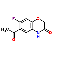 6-Acetyl-7-fluoro-2H-1,4-benzoxazin-3(4H)-one Structure