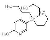三丁基-(6-甲基吡啶-3-基)锡烷结构式