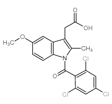2-[5-methoxy-2-methyl-1-(2,4,6-trichlorobenzoyl)indol-3-yl]acetic acid结构式
