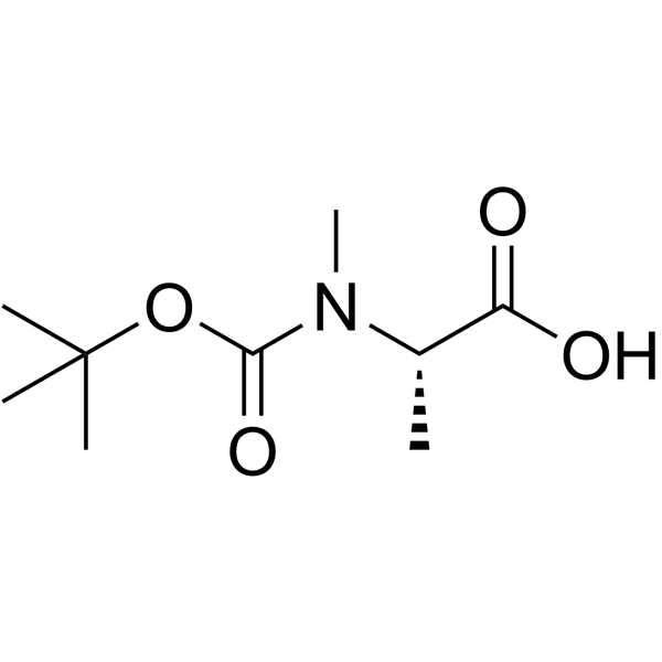 BOC-N-甲基-L-丙氨酸结构式
