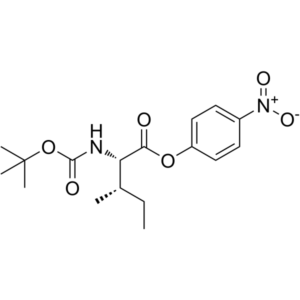 N-叔丁氧羰基-L-异亮氨酸 4-硝基苯基酯结构式