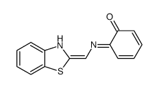 6-(3H-1,3-benzothiazol-2-ylidenemethylimino)cyclohexa-2,4-dien-1-one Structure