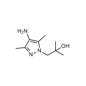 1-(4-胺基-3,5-二甲基-1H-吡唑-1-基)-2-甲基丙烷-2-醇结构式