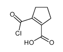 1-Cyclopentene-1-carboxylic acid, 2-(chlorocarbonyl)- (9CI) Structure