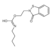 2-(3-oxo-1,2-benzothiazol-2-yl)ethyl N-butylcarbamate结构式