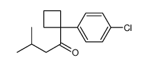 1-[1-(4-chlorophenyl)cyclobutyl]-3-methylbutan-1-one结构式