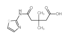 Pentanoic acid,3,3-dimethyl-5-oxo-5-(2-thiazolylamino)- Structure
