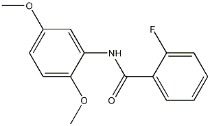 2-氟-N-(2,5-二甲氧基苯基)苯甲酰胺结构式