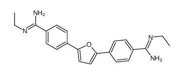 N'-ethyl-4-[5-[4-(N'-ethylcarbamimidoyl)phenyl]furan-2-yl]benzenecarboximidamide结构式