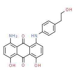 4-amino-1,8-dihydroxy-5-[[4-(2-hydroxyethyl)phenyl]amino]anthracene-9,10-dione结构式