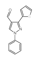 1-苯基-3-(2-噻吩基)-1H-吡唑-4-甲醛结构式