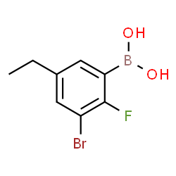 3-Bromo-5-ethyl-2-fluorophenylboronic acid Structure